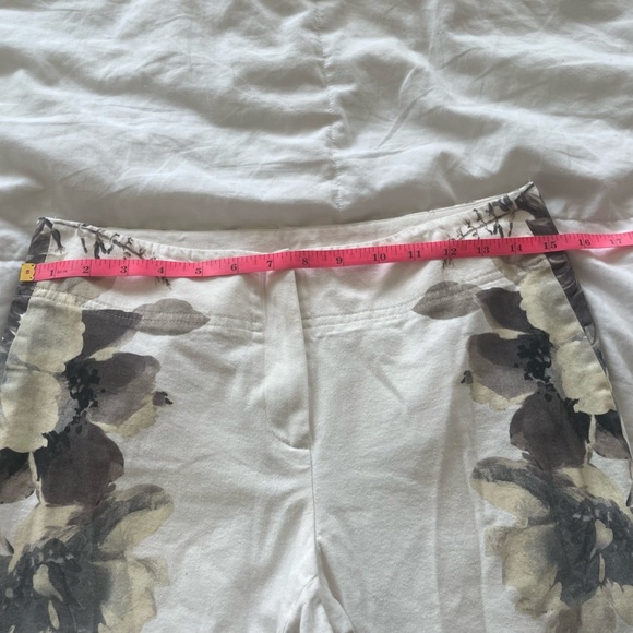 Donna Degnan White Floral Print Jacket & Pants Set Women’s Size 4 Cotton Blend - Picture 10 of 14